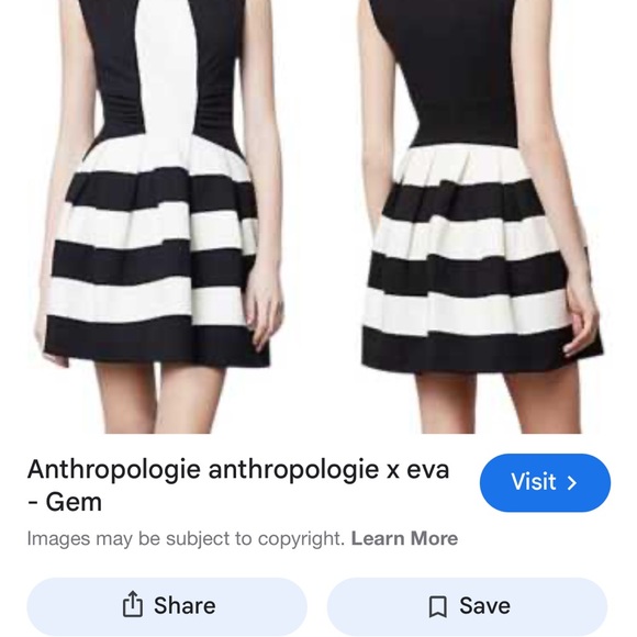 Anthropologie Dresses & Skirts - Anthropologie Striped Black and White Mini Dress
